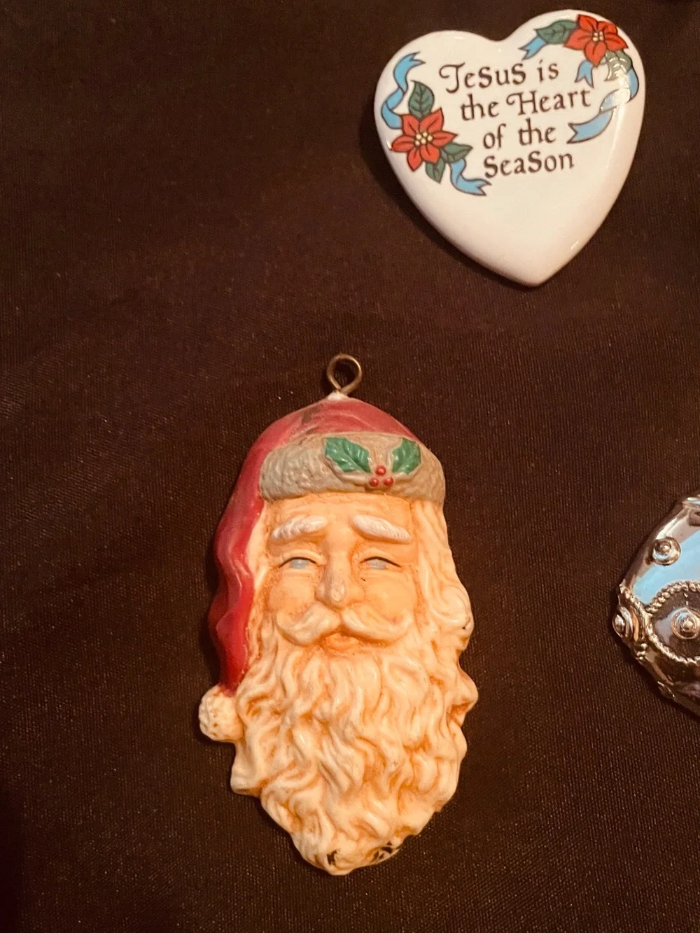 Kids Holiday Charm Pendants & Pins, Red, Green, White, Silver